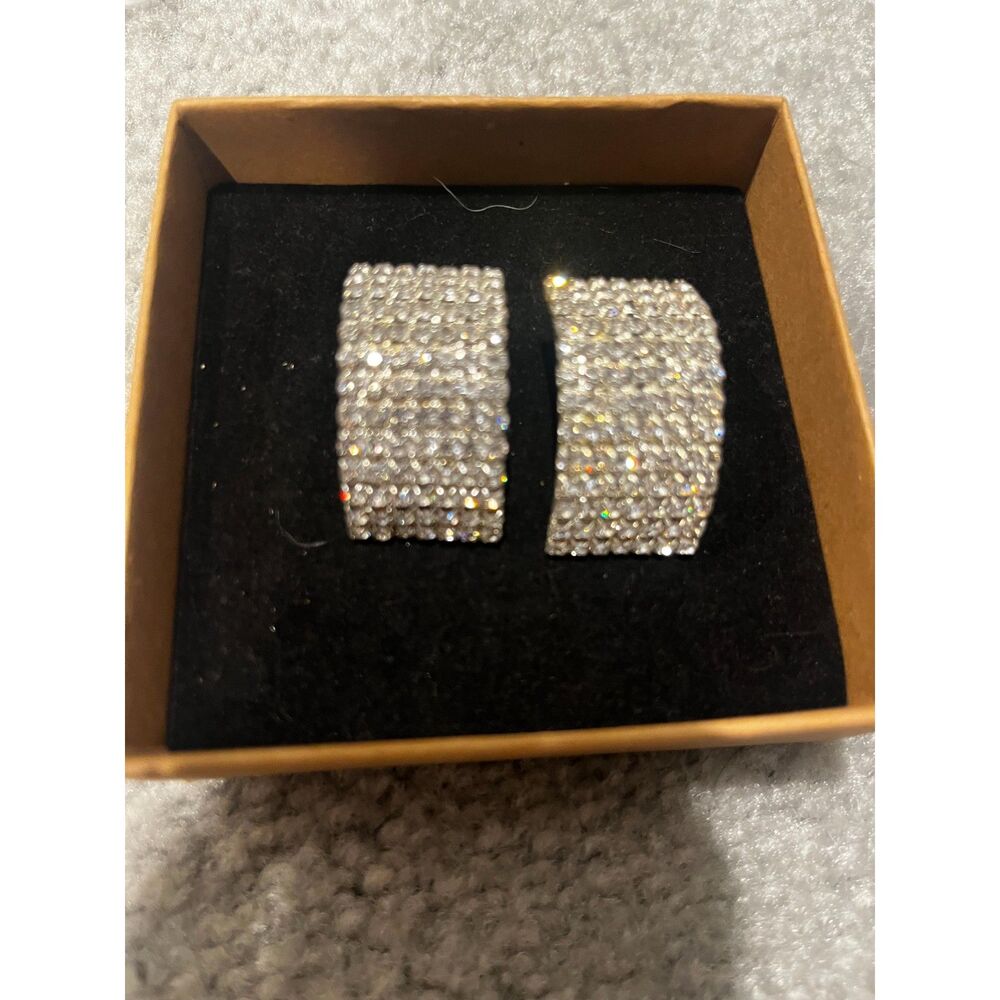Sparkle White American Diamond Earrings - Picture 4 of 4